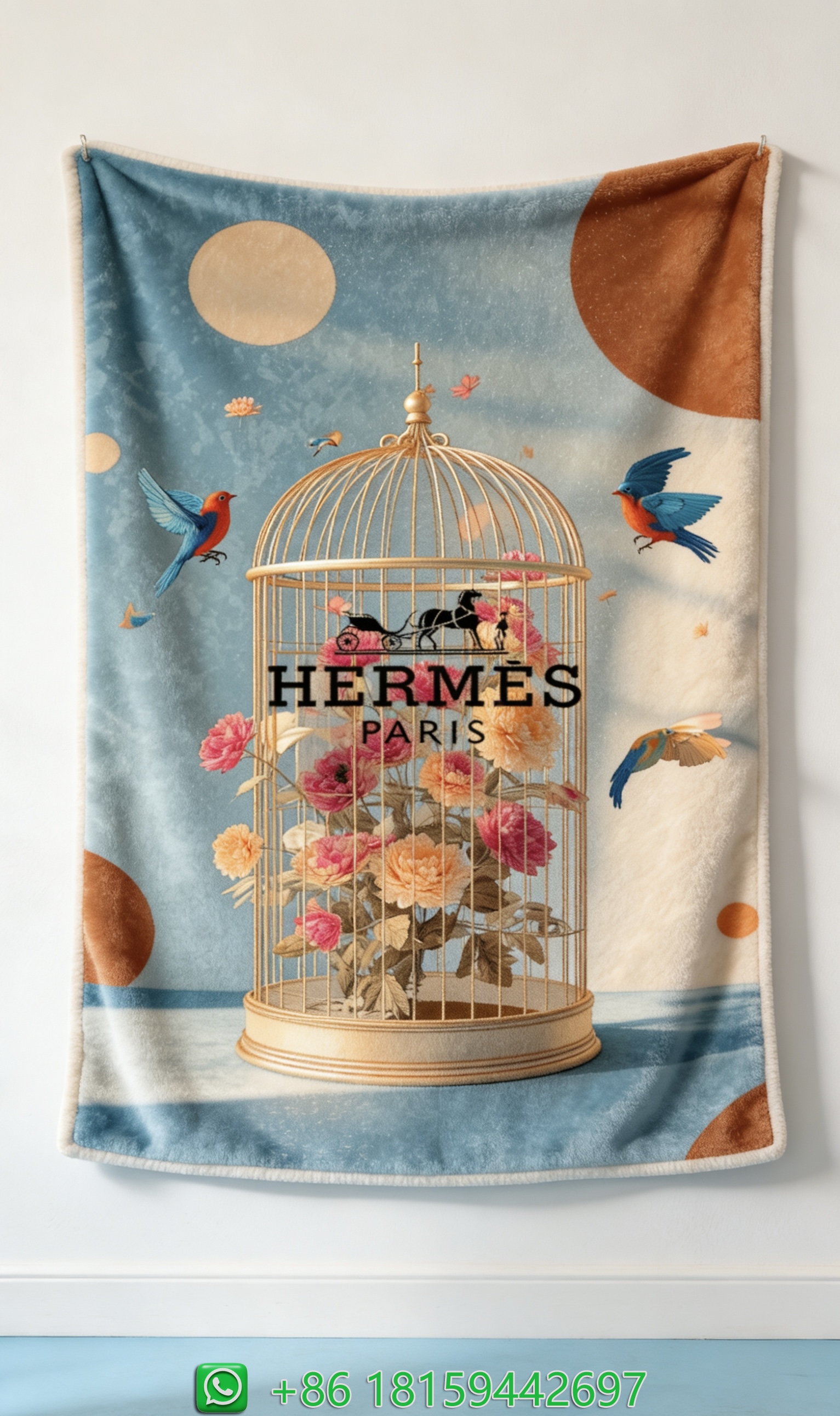 Hermes Throw Blankets